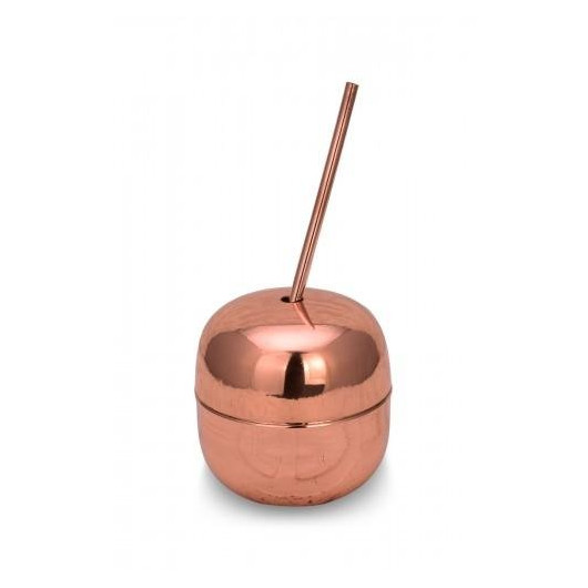 Turna Copper Apple Cocktail Straw Straight 250 Ml 6 Set Red Turna0485-61