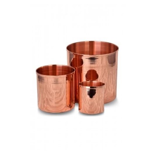 Turna Copper Spring Pot Set Of 3 Plain Red Turna2567-1