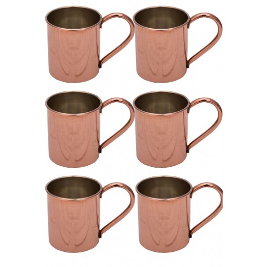 Turna Copper Cup 1 No. Straight 330 Ml Set Of 6 Red Turna0481-61
