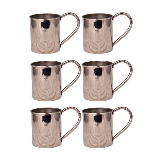 Turna Copper Cup 1 No. Straight 330 Ml Set Of 6 Nickel Turna0481-62