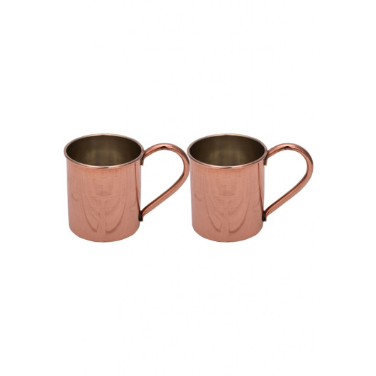 Turna Copper Cup 2 No. Straight 450 Ml Set Of 2 Red Turna0452-21