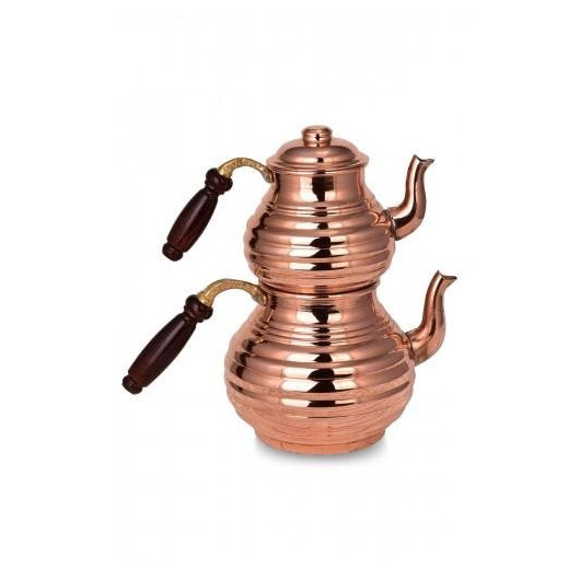 Turna Copper Sliced Teapot No. 2 Thick Hand Forged Red Turna1958-1