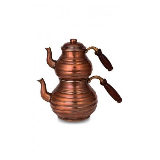 Turna Copper Sliced Teapot No. 2 Thick Hand Forged Oxide Turna1958-3
