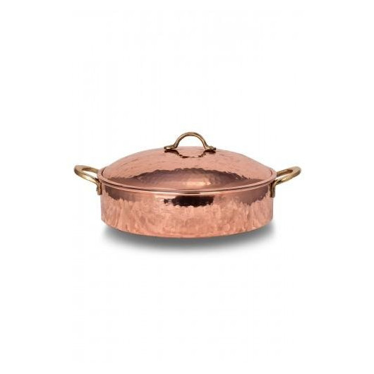 Turna Copper Frying Pot 4 No 22 Cm Hand Forged Red Turna8160-1