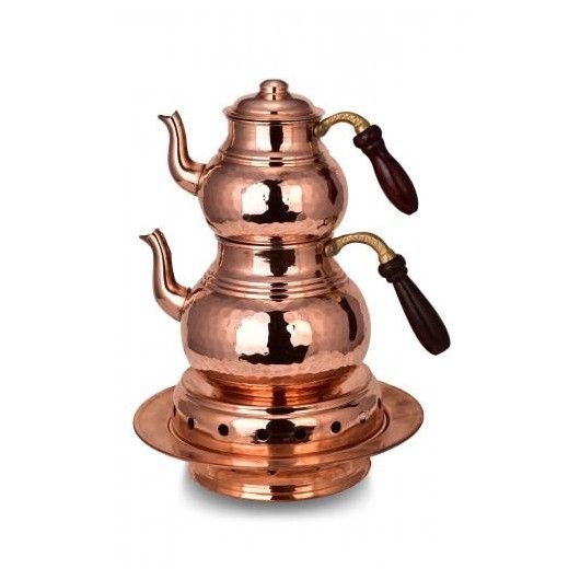 Turna Copper Classic Teapot Warmer Set No. 2 Thick Hand Forged Red Turna1956-1