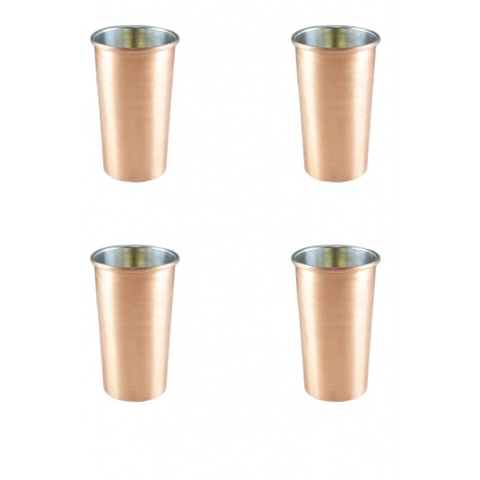 Turna Copper Lungo Glass Straight 530 Ml 4 Piece Set Scotch Turna0507-44