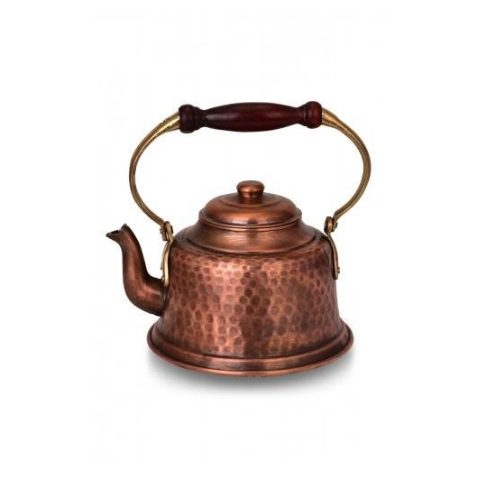 إبريق شاي من النحاس مصنوع يدوياً سعة 1300 مل لون الأوكسيد من  Turna1965-3