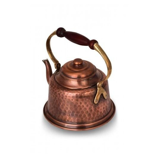 إبريق شاي من النحاس مصنوع يدوياً سعة 1300 مل لون الأوكسيد من  Turna1965-3