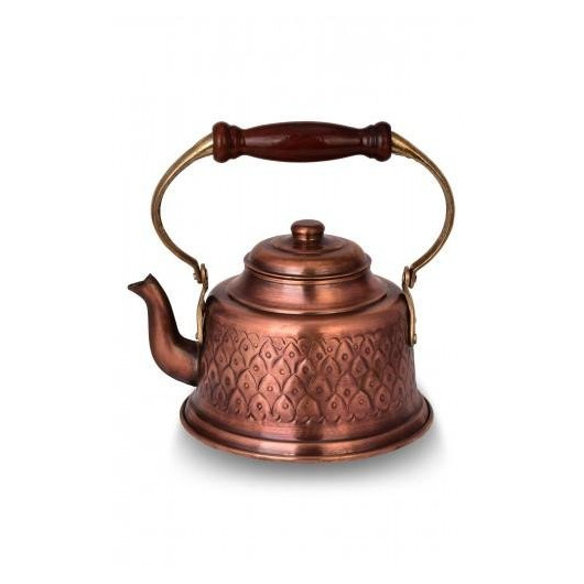 إبريق شاي من النحاس مصنوع يدويًا لون الأوكسيد من  Turna1968-3