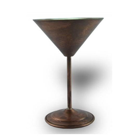 Turna Copper Martini Glass Straight 250 Ml Set Of 6 Oxide Turna0459-63