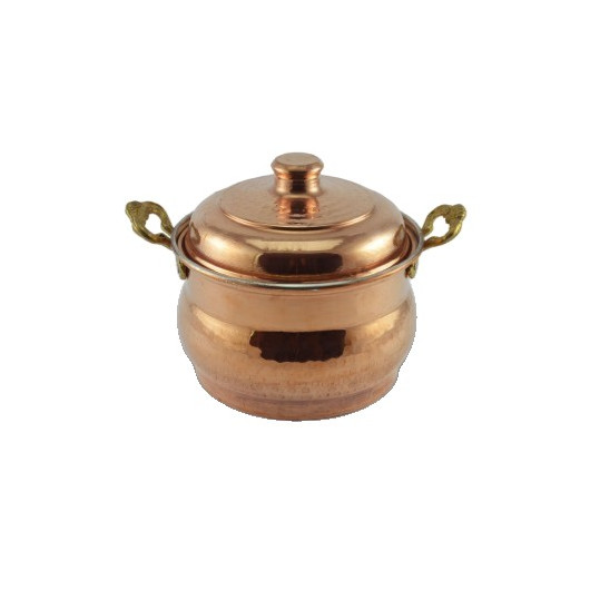Turna Copper Mini Casserole Sugar Bowl 8 Cm Hand Forged Red Turna5828-1