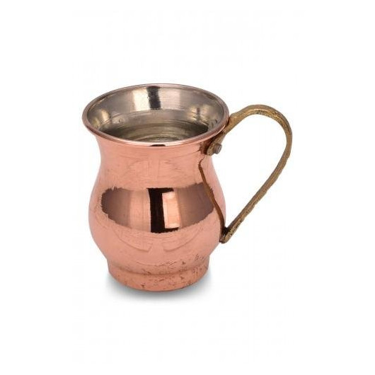 Turna Copper Mini Zamzam Mug Flat 100 Ml Red Crane0496-1