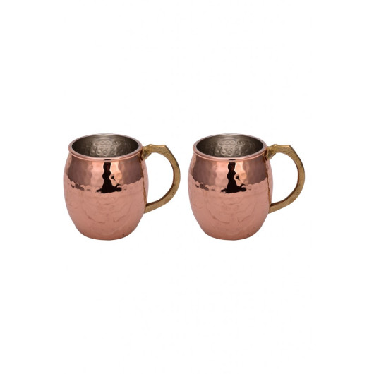 Turna Copper Riva Cup Hand Forged 550 Ml Set Of 2 Red Turna0466-21