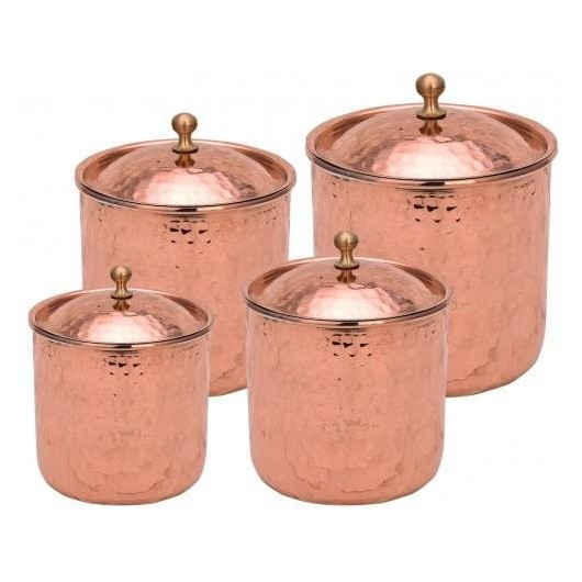 Turna Copper Saffron Spice Bowl Set Of 4 Hand Forged Red Turna0005-1