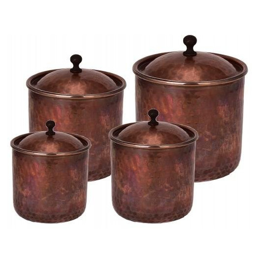 Turna Copper Saffron Spice Holder Set Of 4 Hand Forged Oxide Turna0005-3