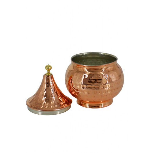 Turna Copper Tabbal Dome Spice Holder Hand Forged Red Turna0013-1