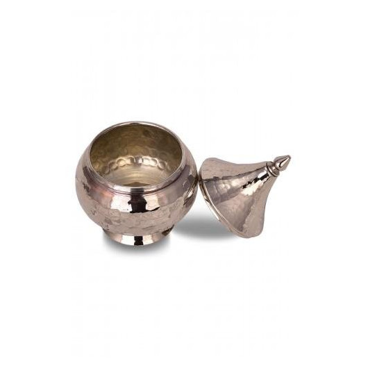 Turna Copper Tabbal Dome Spice Holder Hand Forged Nickel Turna0013-2