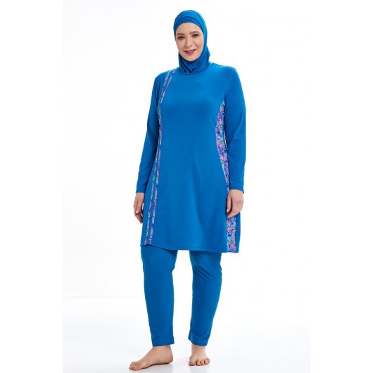Large Size Fully Covered Hijab Swimsuit Oil Color