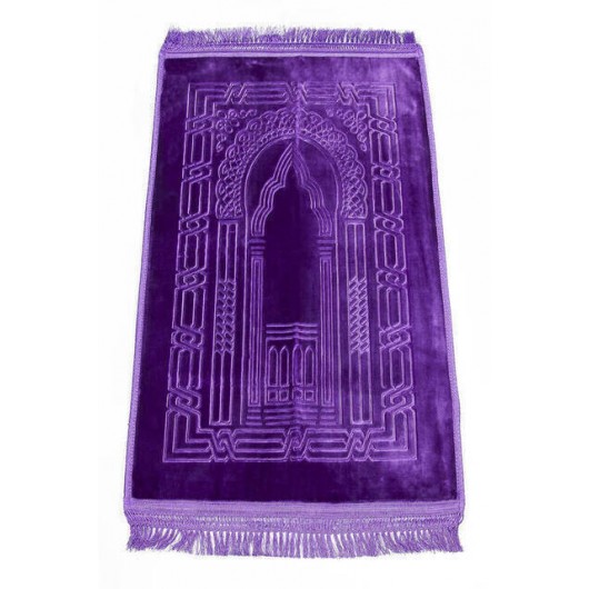 Deluxe Soft Prayer Rug - Purple Color