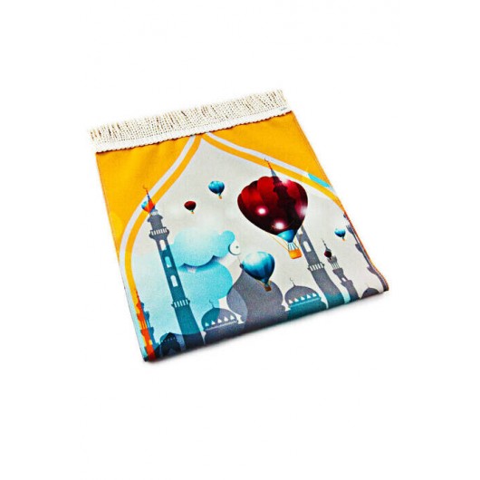 سجادة صلاة للأطفال بطباعة رقمية - مزين برسمة مسجد