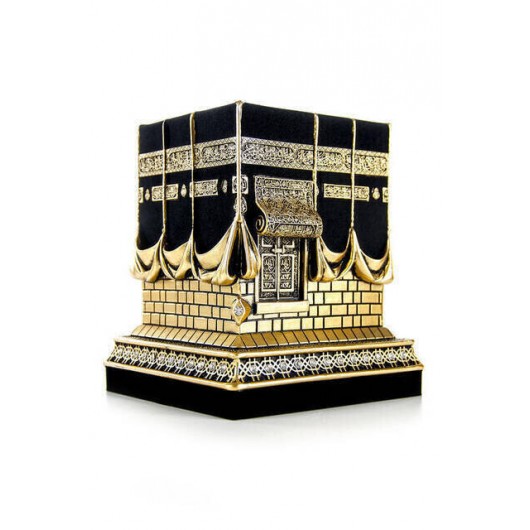 A Decorative Piece In The Shape Of The Kaaba, Small Size, Golden Color