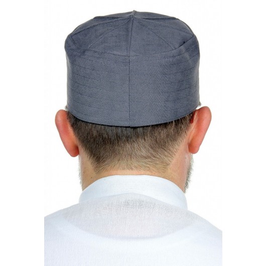 Domed Hard Molded Cap - Gray