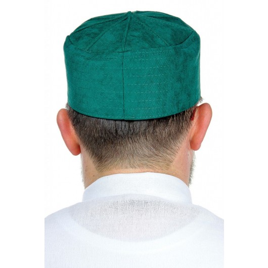 طاقية / قبعة صلاة بشكل قبة بلون أخضر