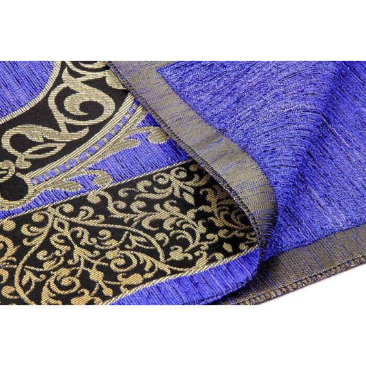 Luxury Ottoman Chenille Prayer Rug Prayer Beads Gift Purple