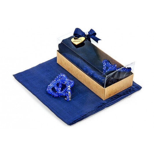 Mevlid Gift Set - Rosary - Veiled - Dark Blue Color