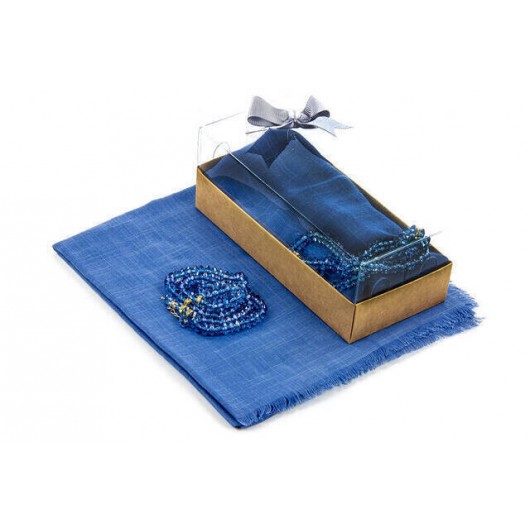 Mevlid Gift Set - Rosary - Veiled - Blue Color