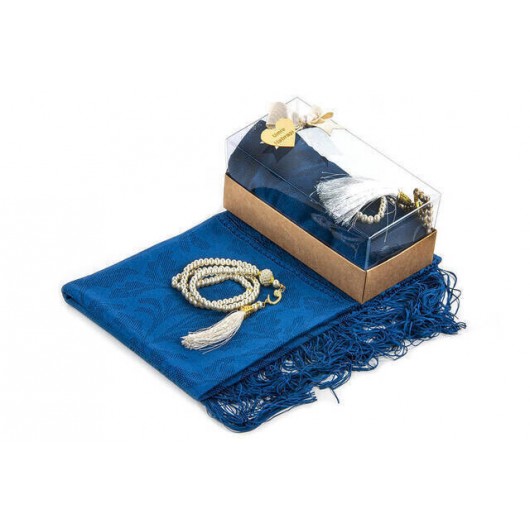 Mevlid Gift Set - Rosary - Shawl Covered - Petrol Color