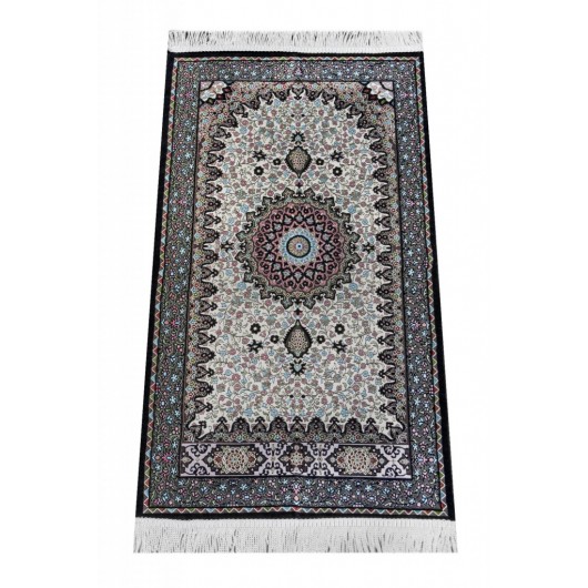 Authentic Ultra Luxe Chenille Prayer Rug Black