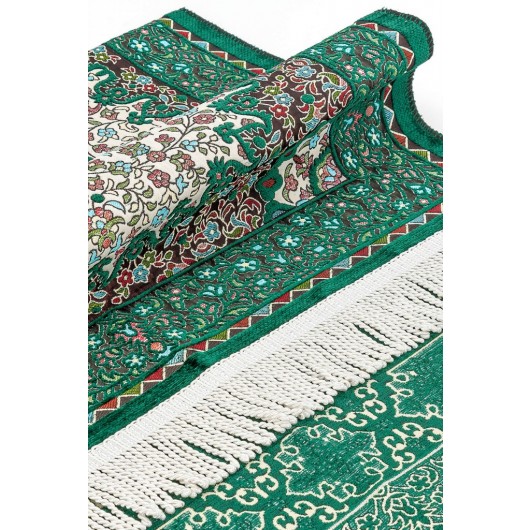 Authentic Ultra Luxe Chenille Prayer Rug Green