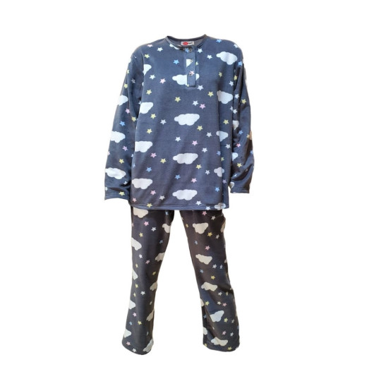 Ciciten 22321 Winter Patterned Women's Fleece Pajamas Set