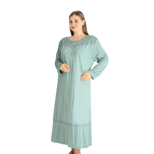 Lace Detail Oversized Plus Size Nightgown