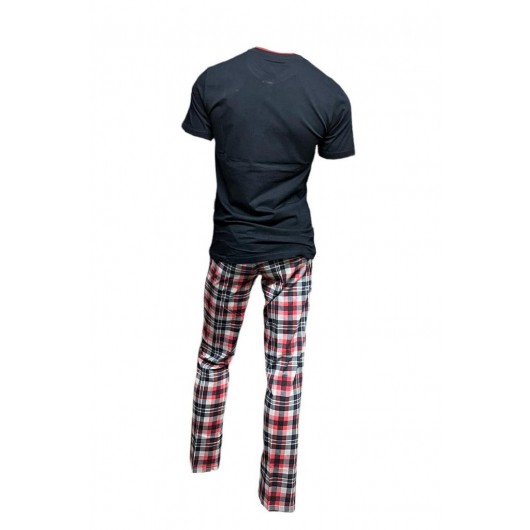 Mod Collection 100% Cotton Plaid Check Men's Pajamas Set