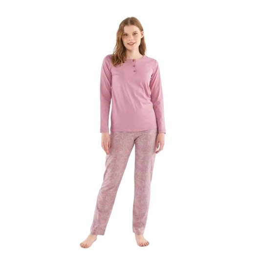 Mod Collection Egger Patterned Patterned Ladies Pajama Set