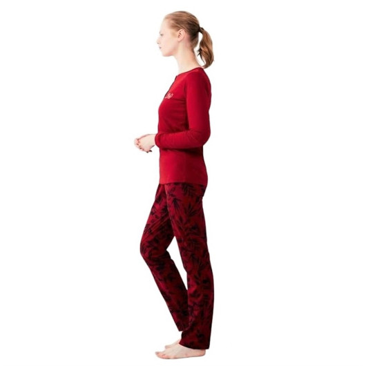 Mod Collection Patterned Cotton Pajamas Set For Women