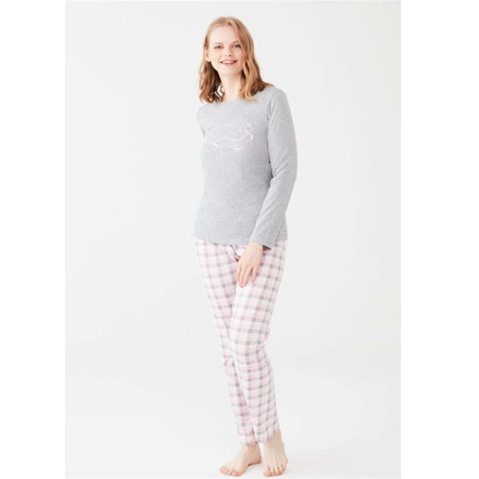 Mod Collection Patterned Cotton Pajamas Set For Women