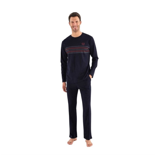 Mod Collection Pop Collar Cotton Men's Pajamas Set