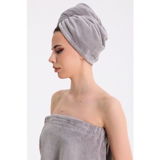 Organic Towel Hair Cap Set Of 2