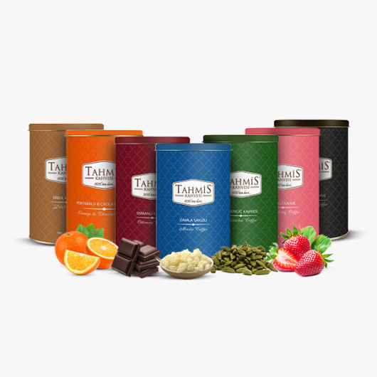 Turkish Roasting Coffee Package Of 7 Delicious Flavors, 1750 Gr