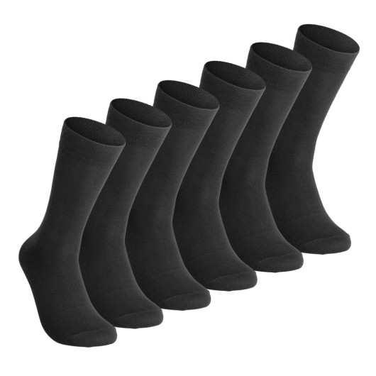 Vegan And Cotton Men's Black Socks 6 Pack