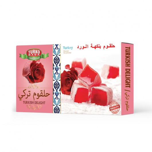 Turkish Delight With Rose Flavor From Turko Baba 400 Grams