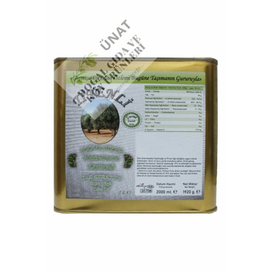 Tiyenli Gourmet Olive Oil 2 Lt. - Cold Pressed 0.3 Acid Natural Extra Virgin