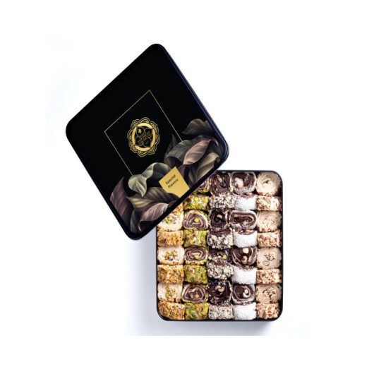 Mixed Turkish Delight Wrapped In A Metal Box 1000 Grams