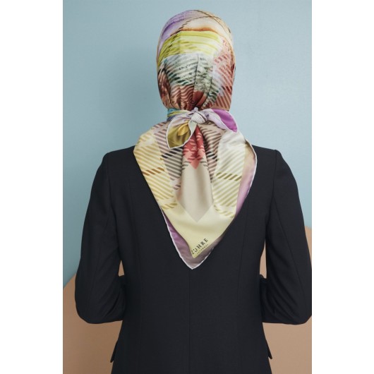 Patterned Zühre Twill Polyester Scarf
