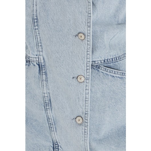 Pocket Detailed Jean Vest