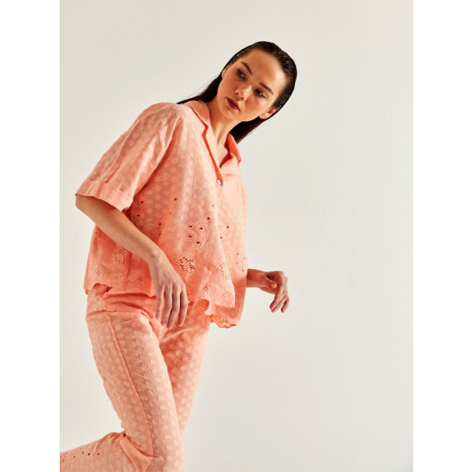 Pajama Set For Women, Light Orange Color Dante