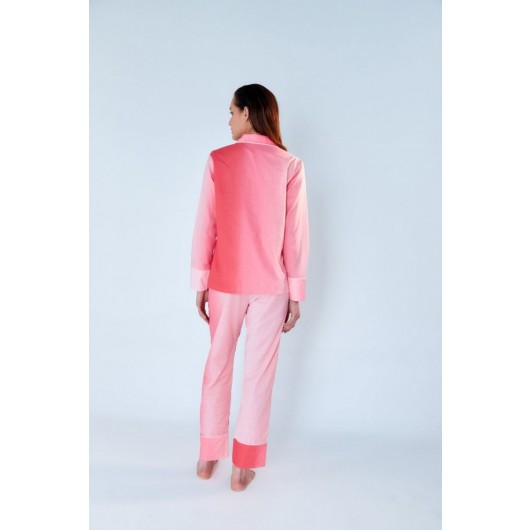 Pink Pajama Set For Women